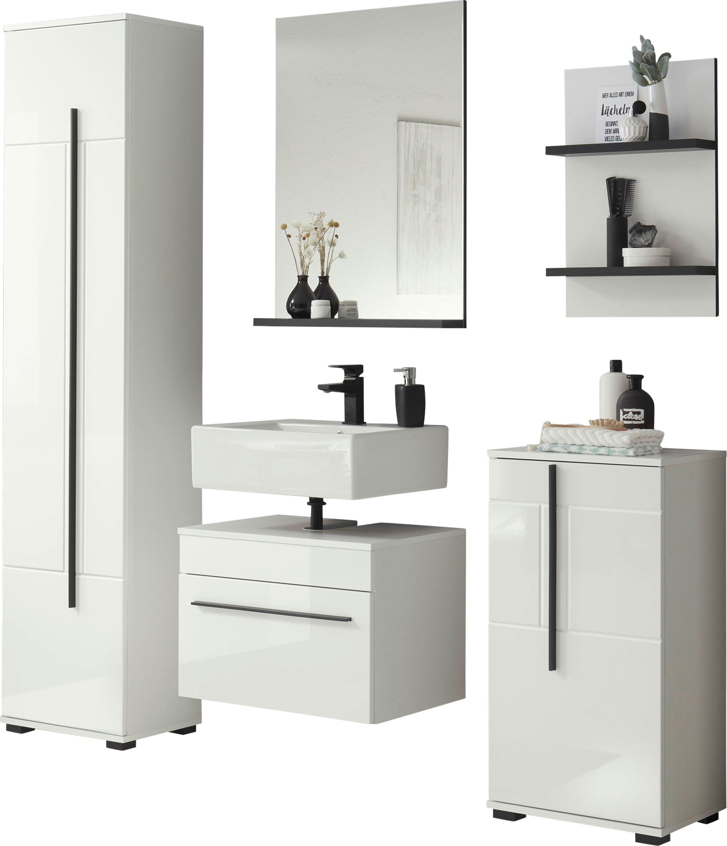 INOSIGN Badmöbel-Set »Cantara, Bad im modernen Design, 5-teiliges Badezimme günstig online kaufen