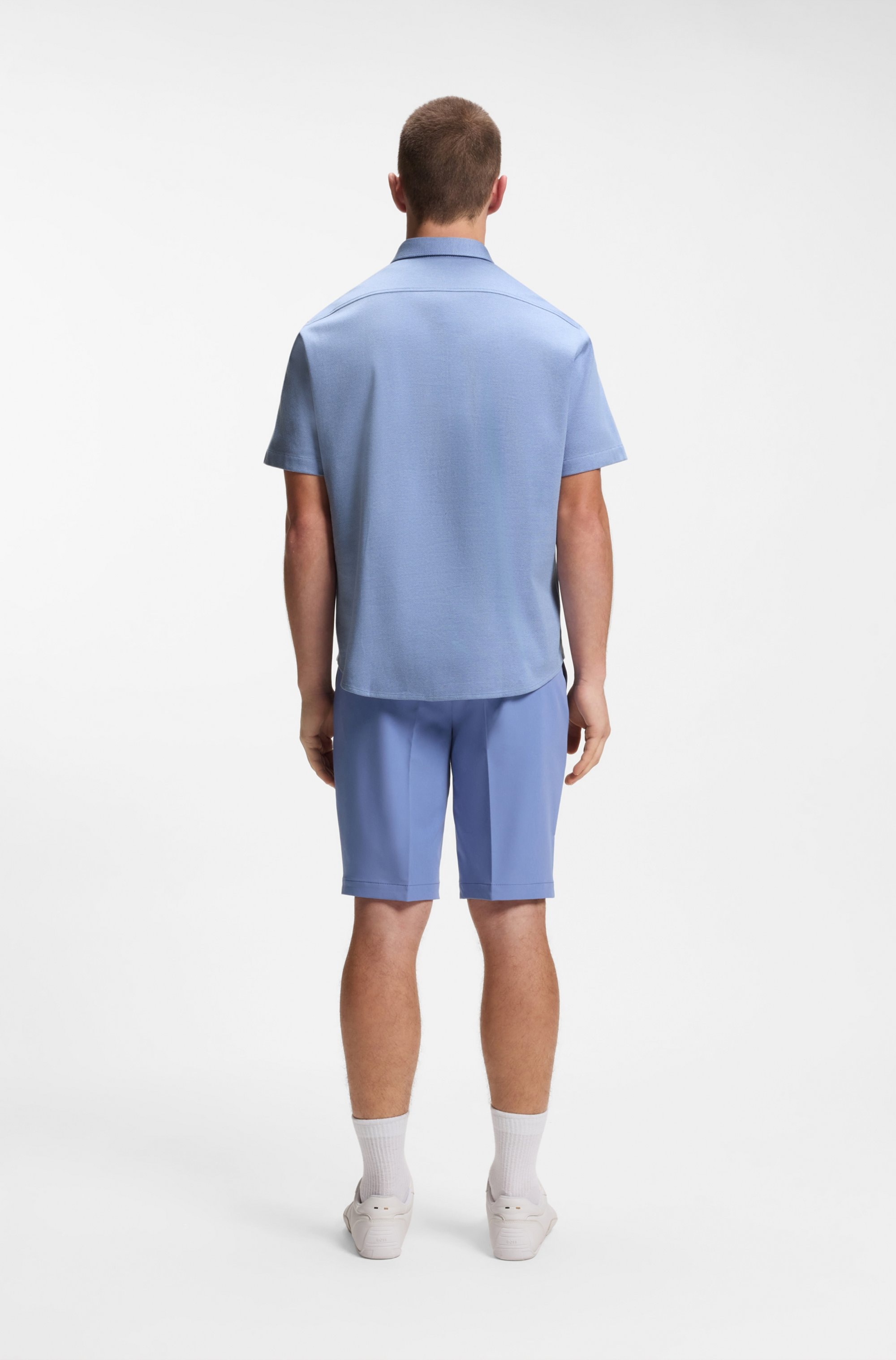 BOSS GREEN Kurzarmhemd »Motion S« Regular Fit, Button-down-Kragen, Kurzarm, Logo-Stickerei