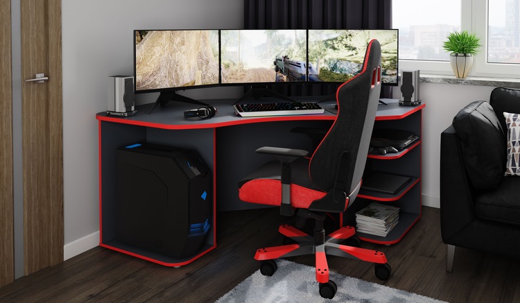 Gamingtisch »Tron«, passend für drei 28" Monitore