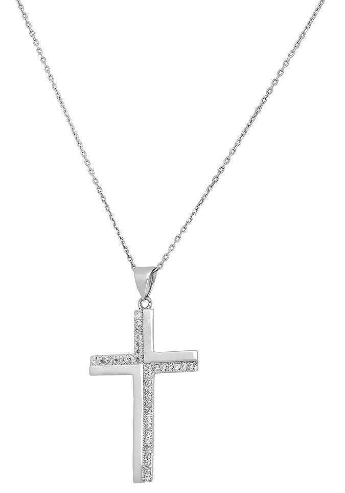 Firetti Kette mit Anhänger Kreuz, online kaufen Zirkonia rhodiniert«, »Schmuck Geschenk, mit