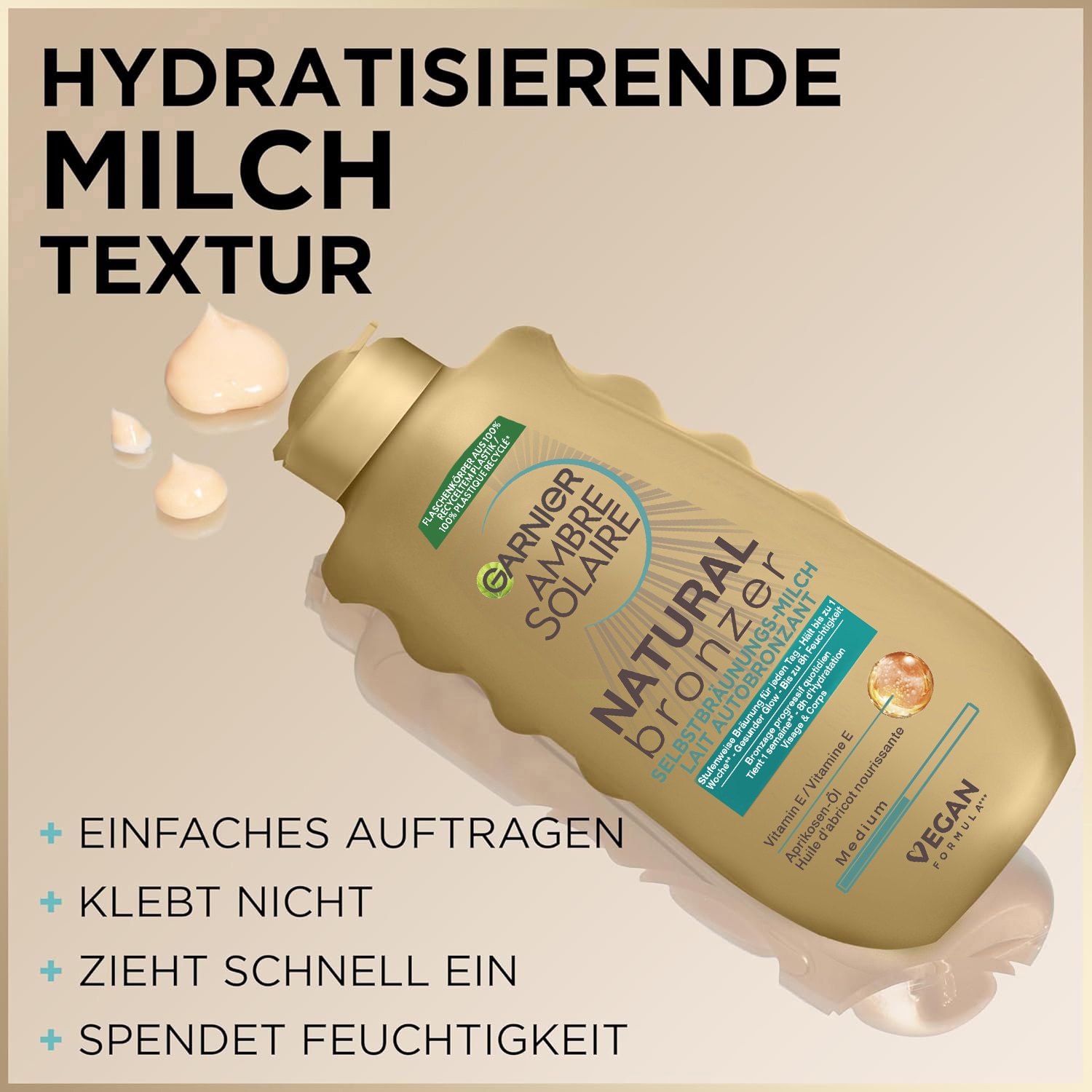 GARNIER Selbstbräunungsmilch »Garnier Ambre Solaire Natural Bronzer Selbstbräunungs-Milch«