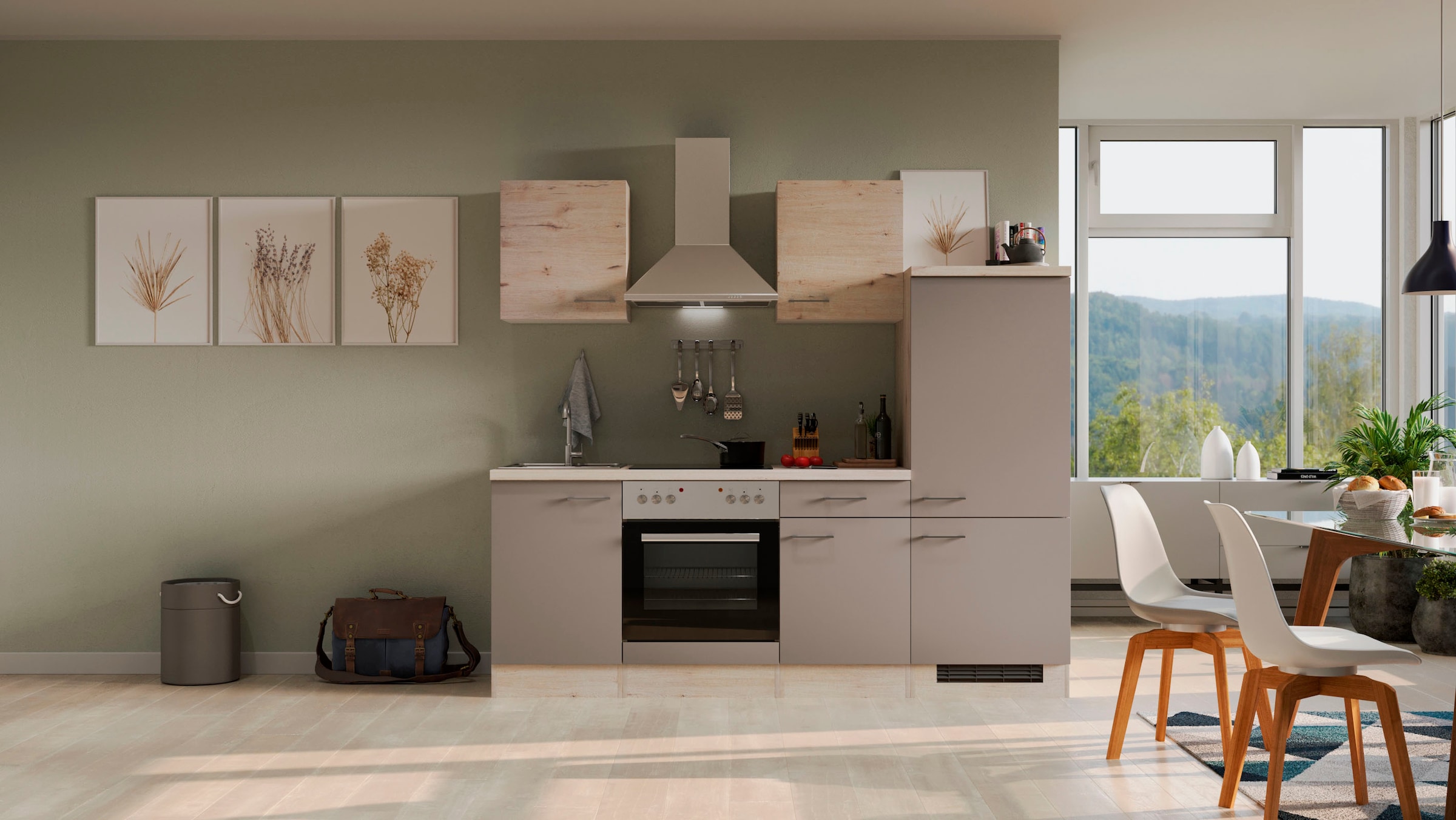 Flex-Well Küche »Riva«, wahlw. mit E-Geräten, Breite 220 cm