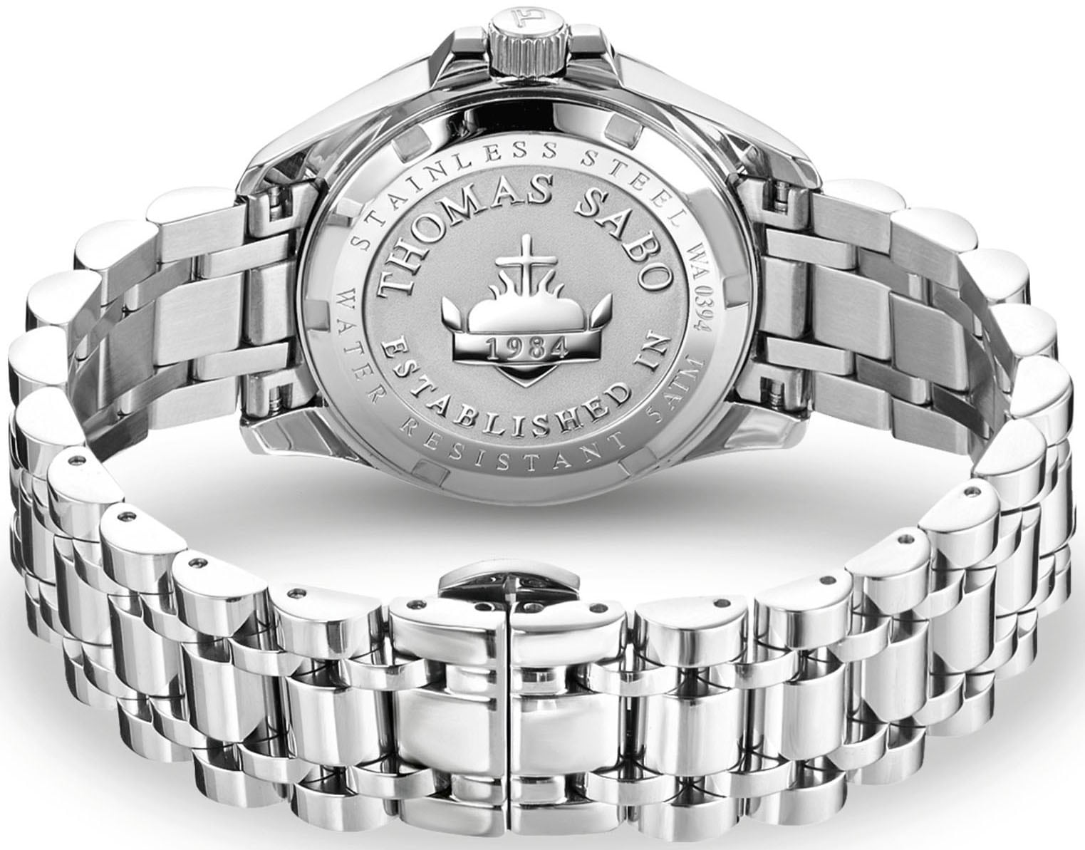 THOMAS SABO Quarzuhr »DIVINE RAINBOW«, Armbanduhr, Damenuhr, Zirkonia, Aquamarin, Amethyst, Edelstahlarmband