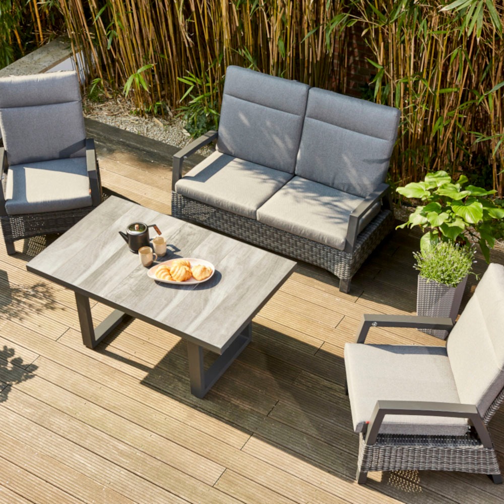 Siena Garden Gartenlounge-Set »Taranto«, Aus Alu und Geflecht, inkl. Kissen
