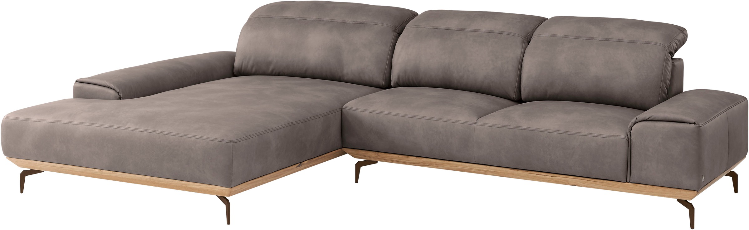 Musterring Wohnlandschaft »MR 2490«, Bronze-Fuß Sitzhöhe 46cm, wahlweise mit Funktionen, Maße 342 x 207 cm
