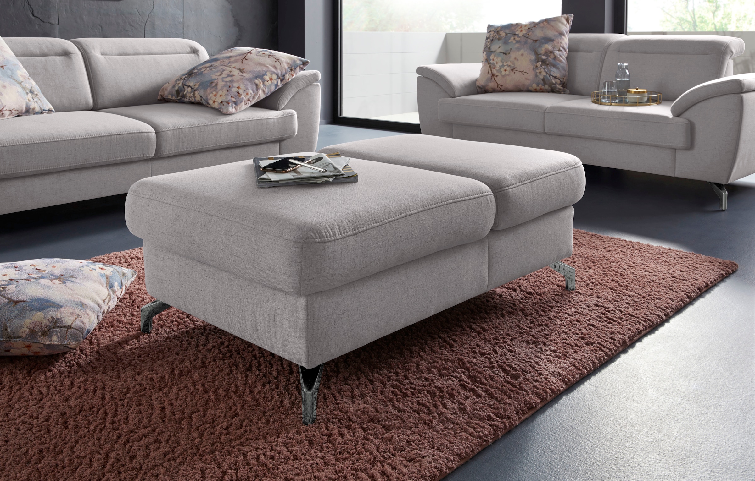 sit&more Hocker »Percy«, Fußhöhe 12 cm, mit Klappfunktion, wahlweise in 2 F günstig online kaufen