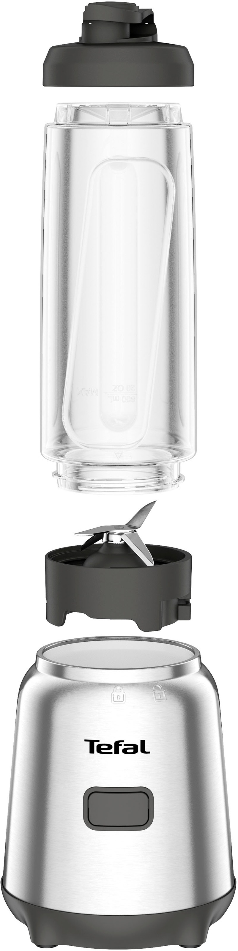 Tefal Standmixer »BL15FD Mix & Move Smoothie-Maker« 300 W 2 Flaschen To-Go günstig online kaufen