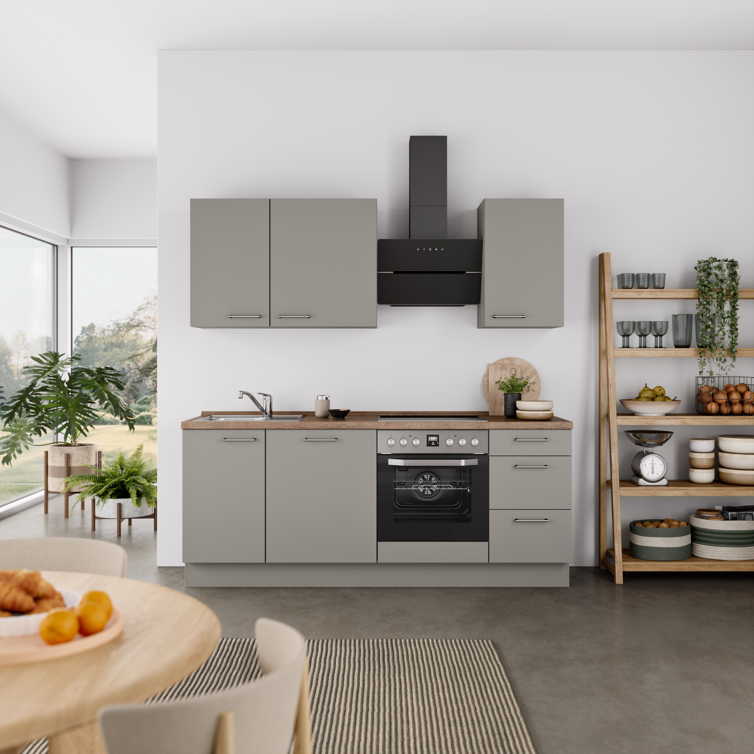 nobilia® Küchenzeile »"Laser II", Ausrichtung wählbar, Breite 210 cm« vormo günstig online kaufen