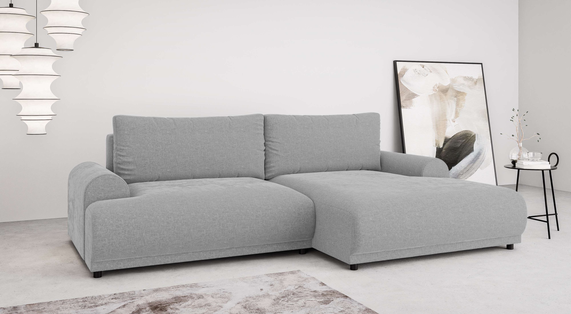 INOSIGN Ecksofa »Marsby, mit Bettfunktion und Bettkasten, Maße: B/H/T 242/6 günstig online kaufen