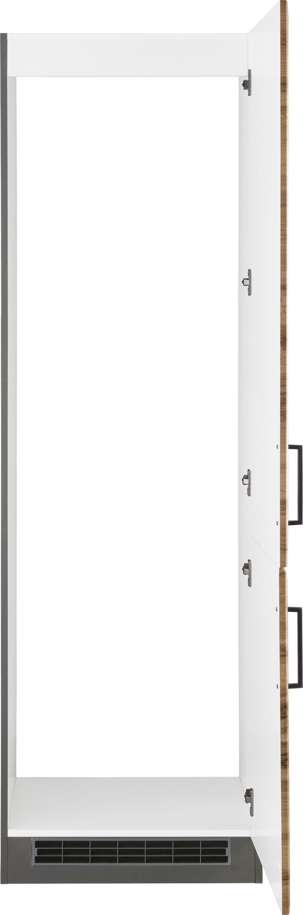 KOCHSTATION Kühlumbauschrank »KS-Stockholm«, 60 cm breit, hochwertige MDF-Fronten mit Fräsung