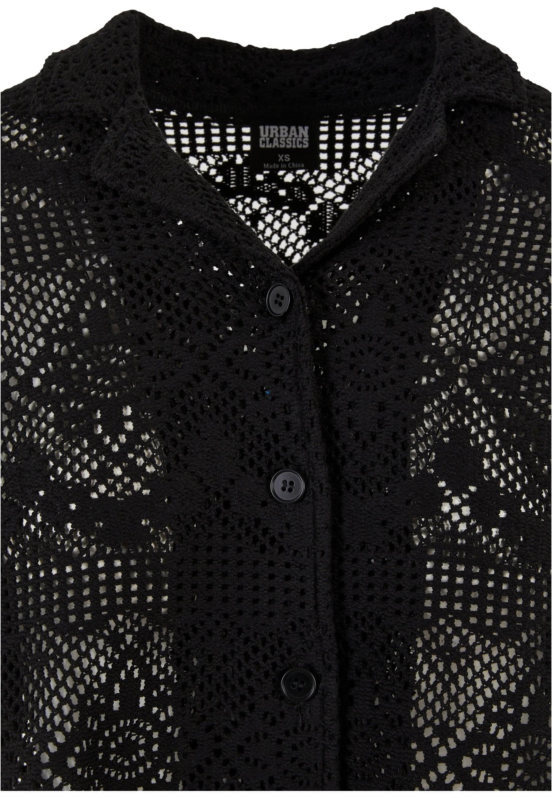 URBAN CLASSICS Klassische Bluse »Urban Classics Damen Ladies Crochet Lace Resort Shirt«