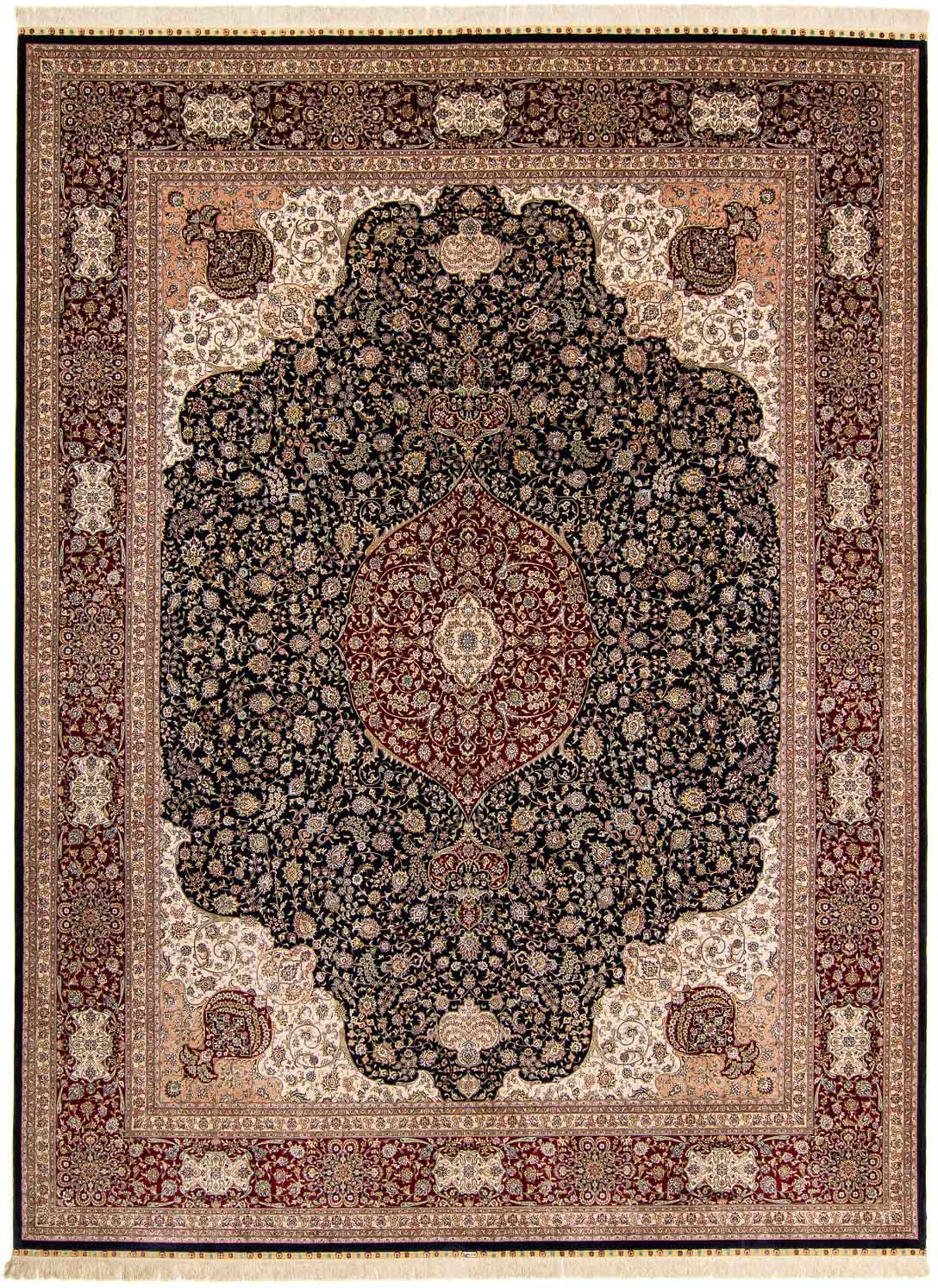 morgenland Orientteppich »Hereke - 370 x 276 cm - dunkelrot«, rechteckig, 3 günstig online kaufen