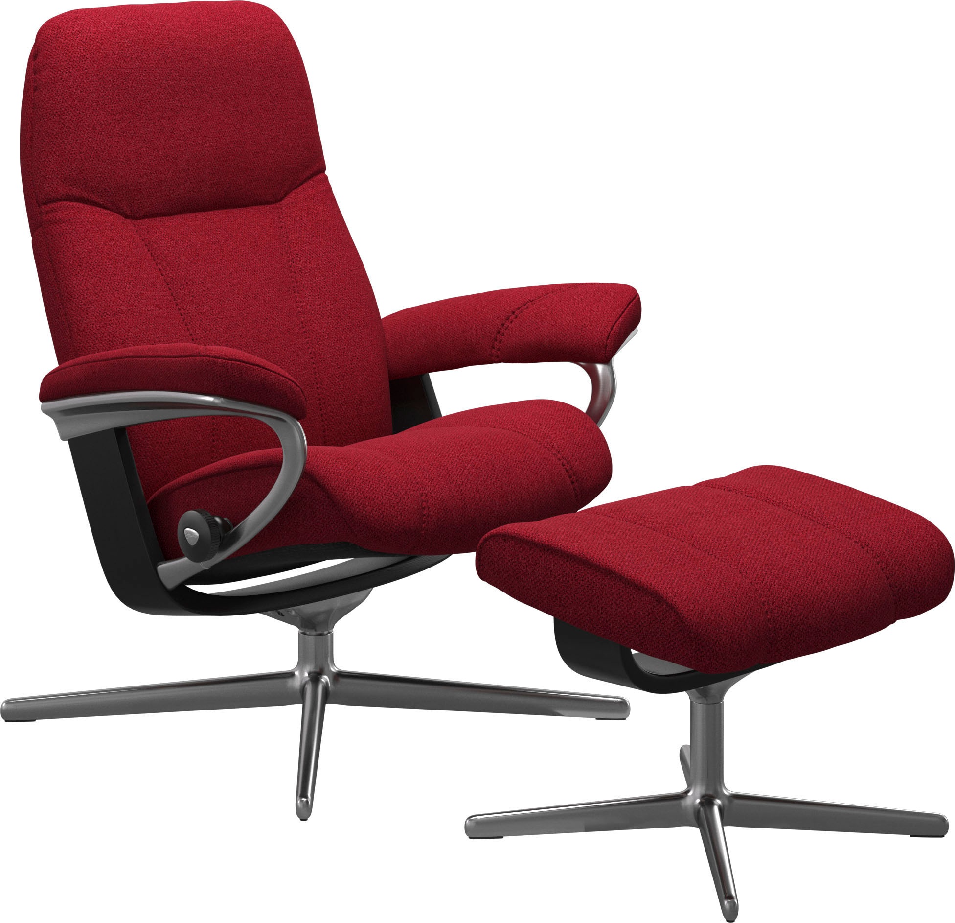 Stressless® Fußhocker »Consul«, mit Cross Base, Größe S, M & L, Holzakzent Schwarz