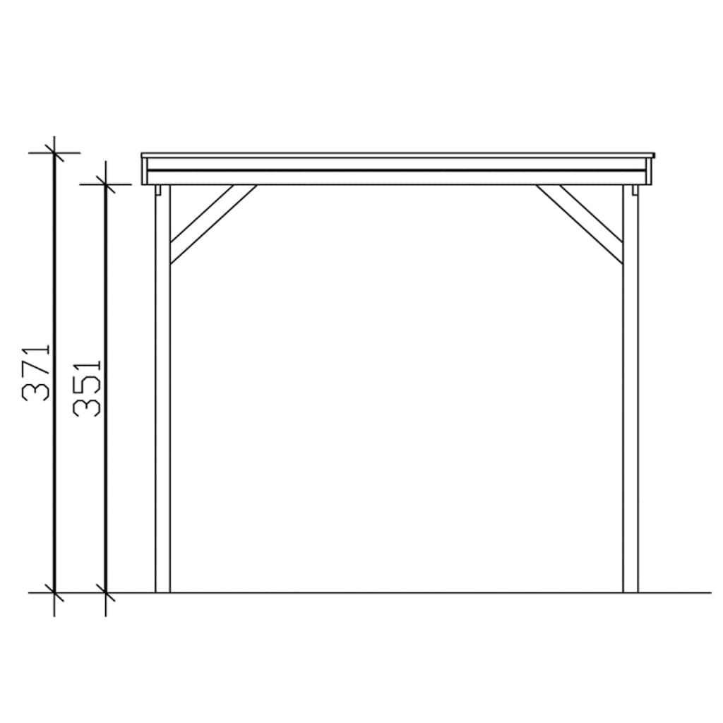 Skanholz Einzelcarport »Friesland«, Holz, 355 cm, grün