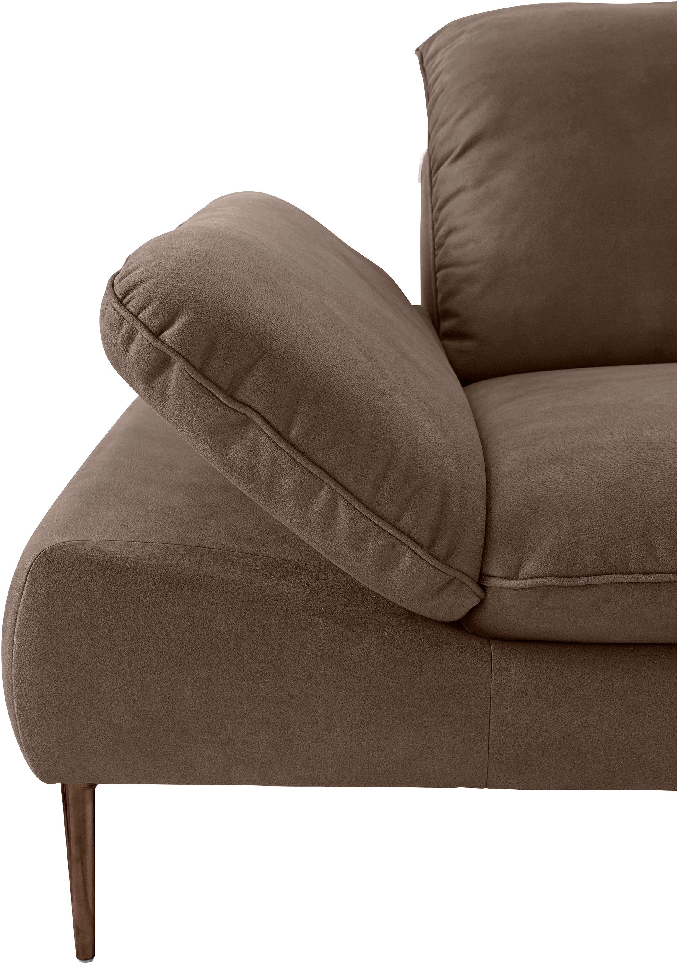 W.SCHILLIG Ecksofa »enjoy&MORE, Designsofa, bequem, zeitlos und elegant, L-Form«, Sitztiefenverstellung, Füße bronze pulverbeschichtet, Breite 310 cm