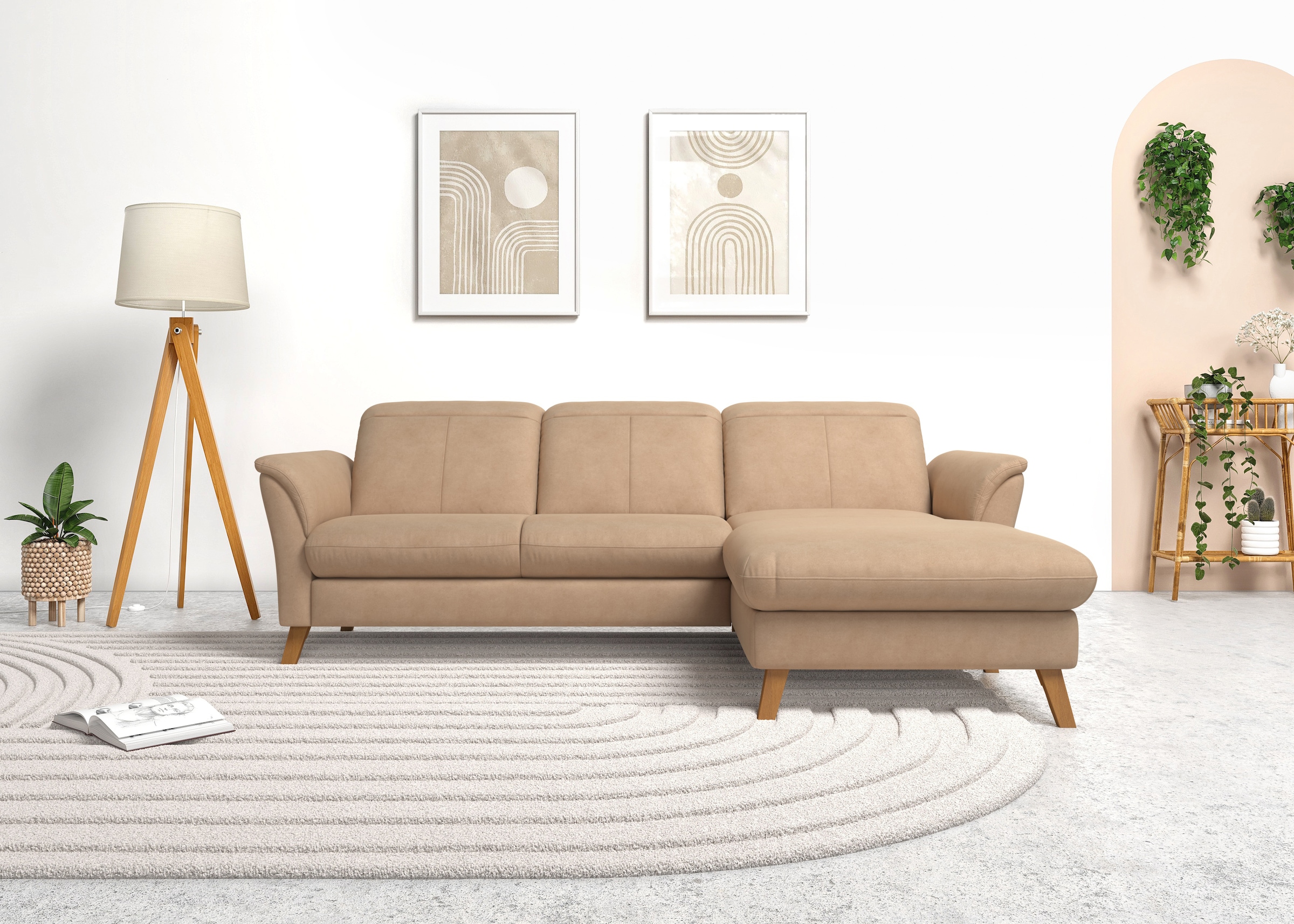 sit&more Ecksofa »Romero L-Form« wahlweise mit oder ohne Relax-Funktion, Bettfunktion, Bettkasten