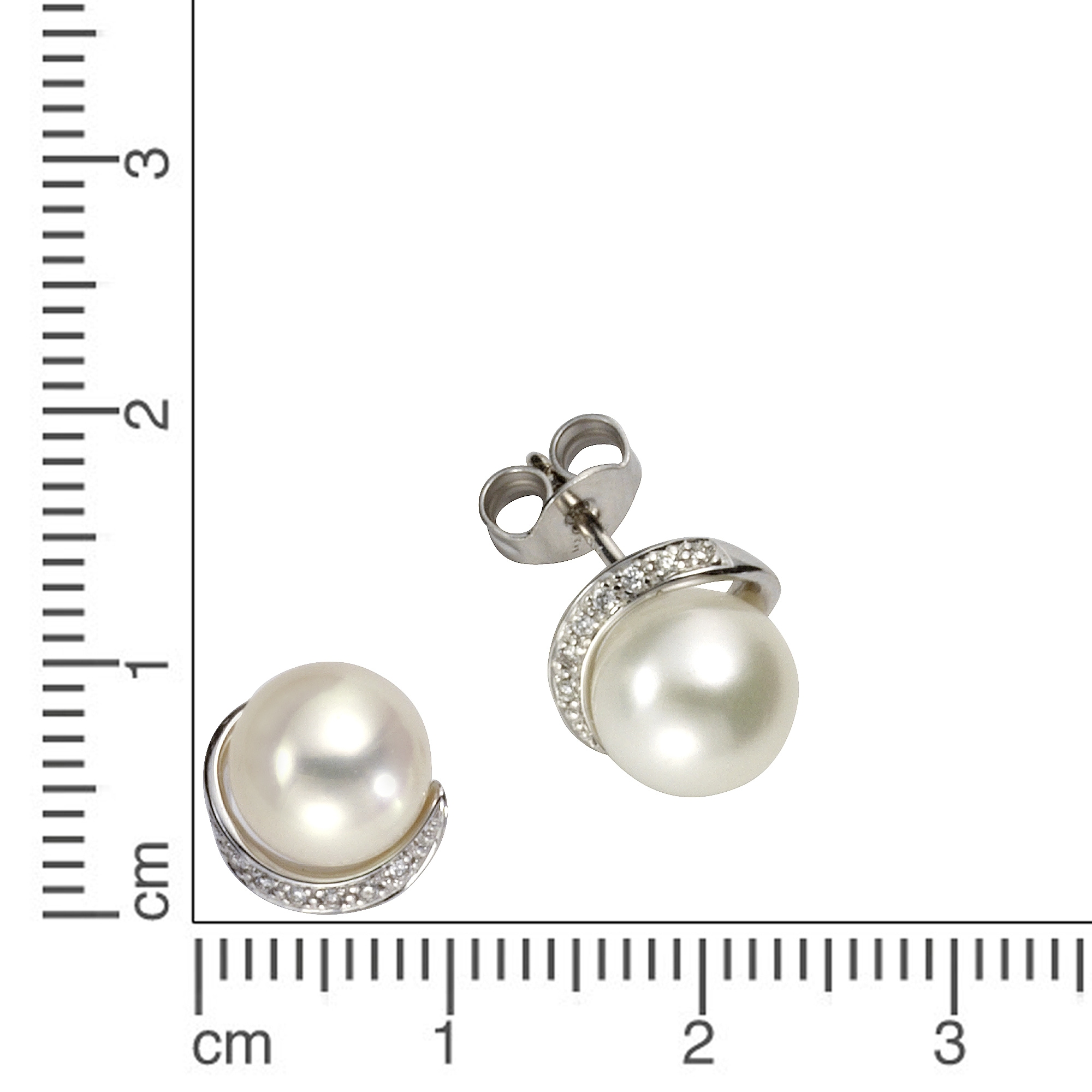 0,05ct.« + Perlen Brillanten Paar Orolino bestellen »585 weiß Gold Ohrstecker