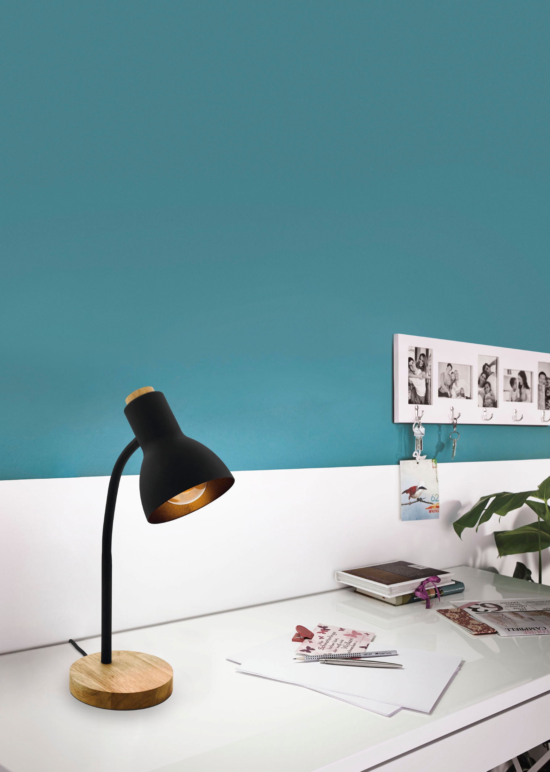 EGLO Tischleuchte »VERADAL«, Leuchtmittel E27 | ohne Leuchtmittel-ohne Leuchtmittel, Tischleuchte, Tischlampe, 1X40W exkl.