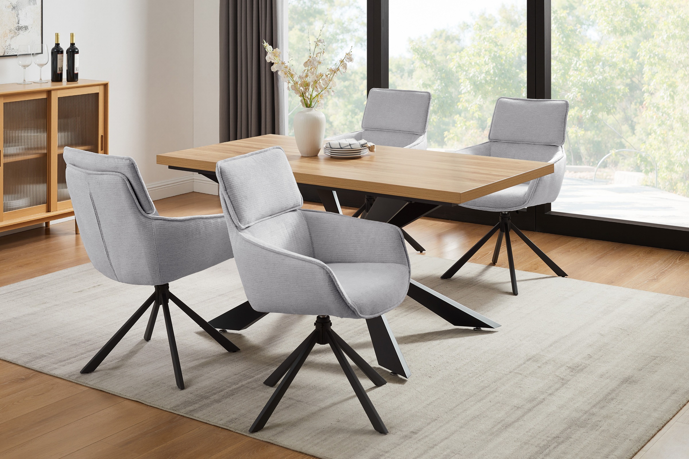 Home affaire Esszimmerstuhl »Cusey, 360° drehbar, extra dicke Polsterung, 2 günstig online kaufen