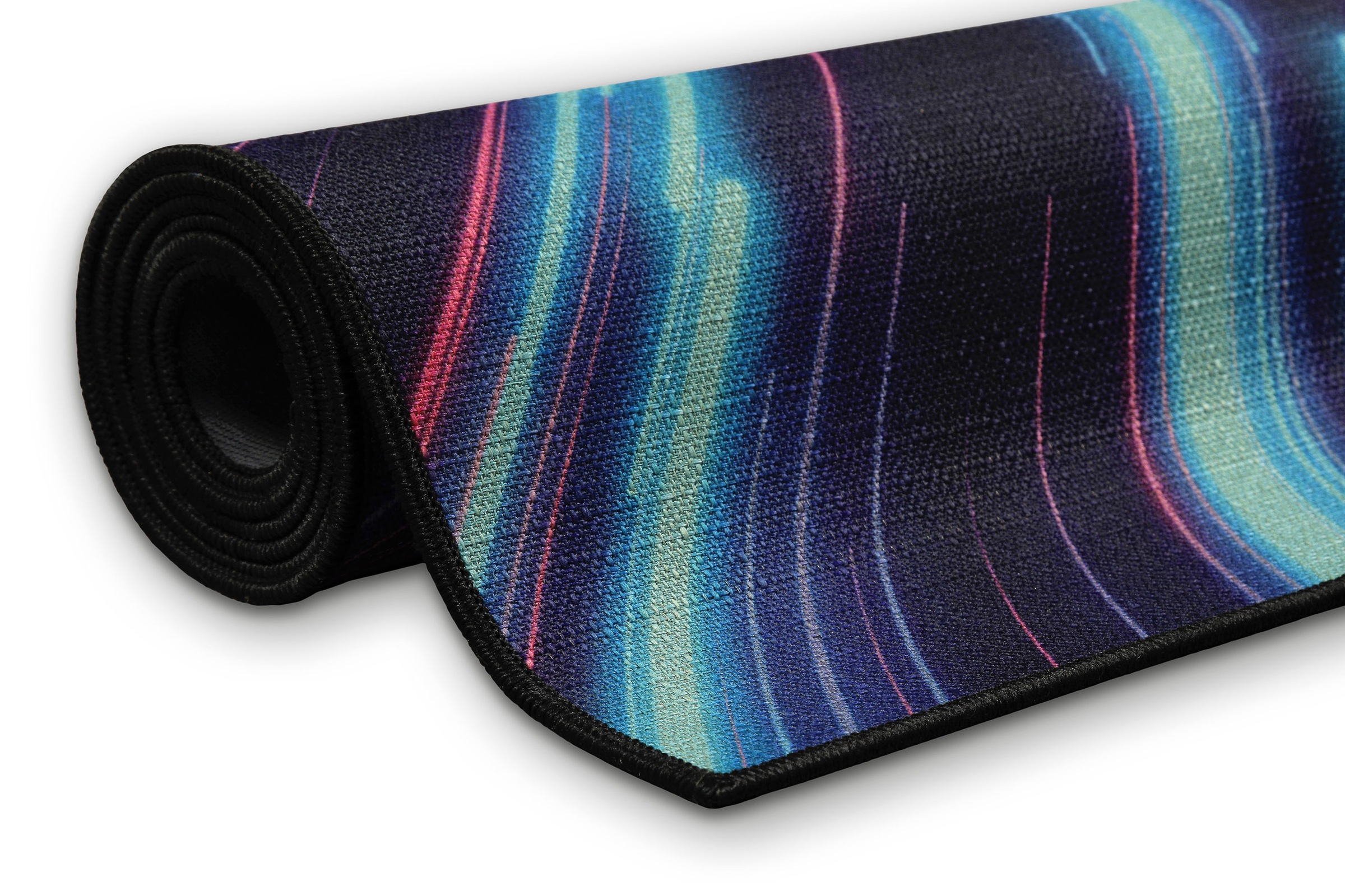 Wecon home Teppich »Neon Horizon«, rechteckig, 5 mm Höhe, Gamer Teppich, gewebt, futuristisch, robust, Gaming Room, rutschfest