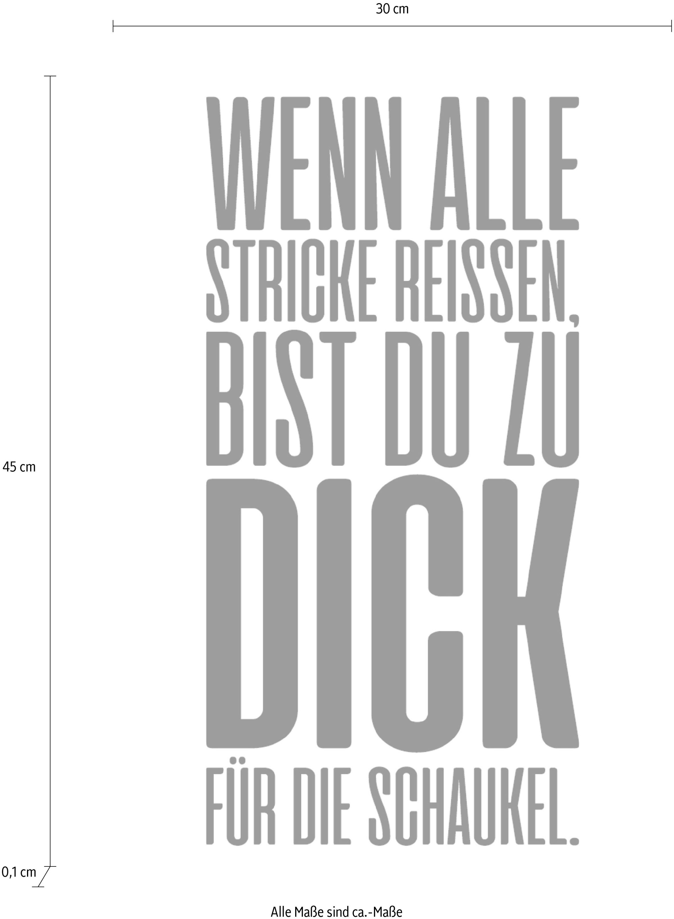 queence Wanddekoobjekt »Wenn alle Stricke reissen, ...«, Stahlschild, Blechschild, Spruch, Witzig, Wanddeko, retro, 20x30cm