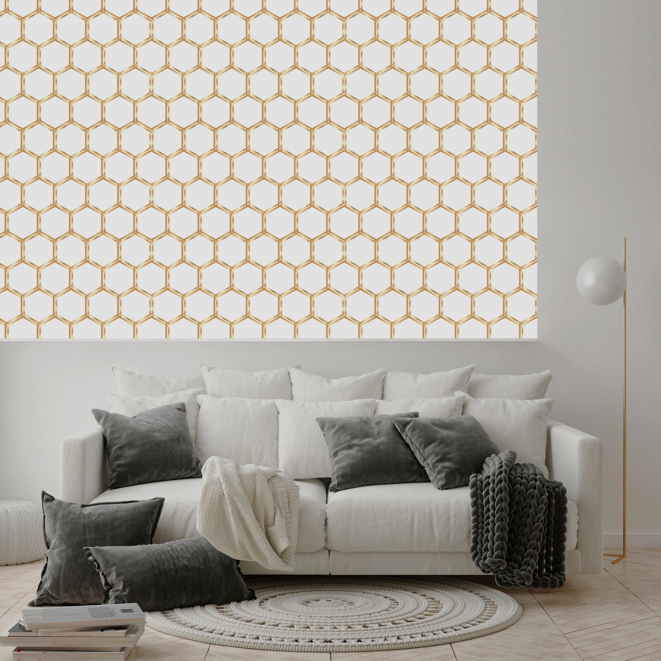 queence Vinyltapete »Jenny« Farbverlauf | abstrakt | bedruckt | gemustert glatt 90x250cm, selbstklebend, kinderleichte Anbringung, , Sticker