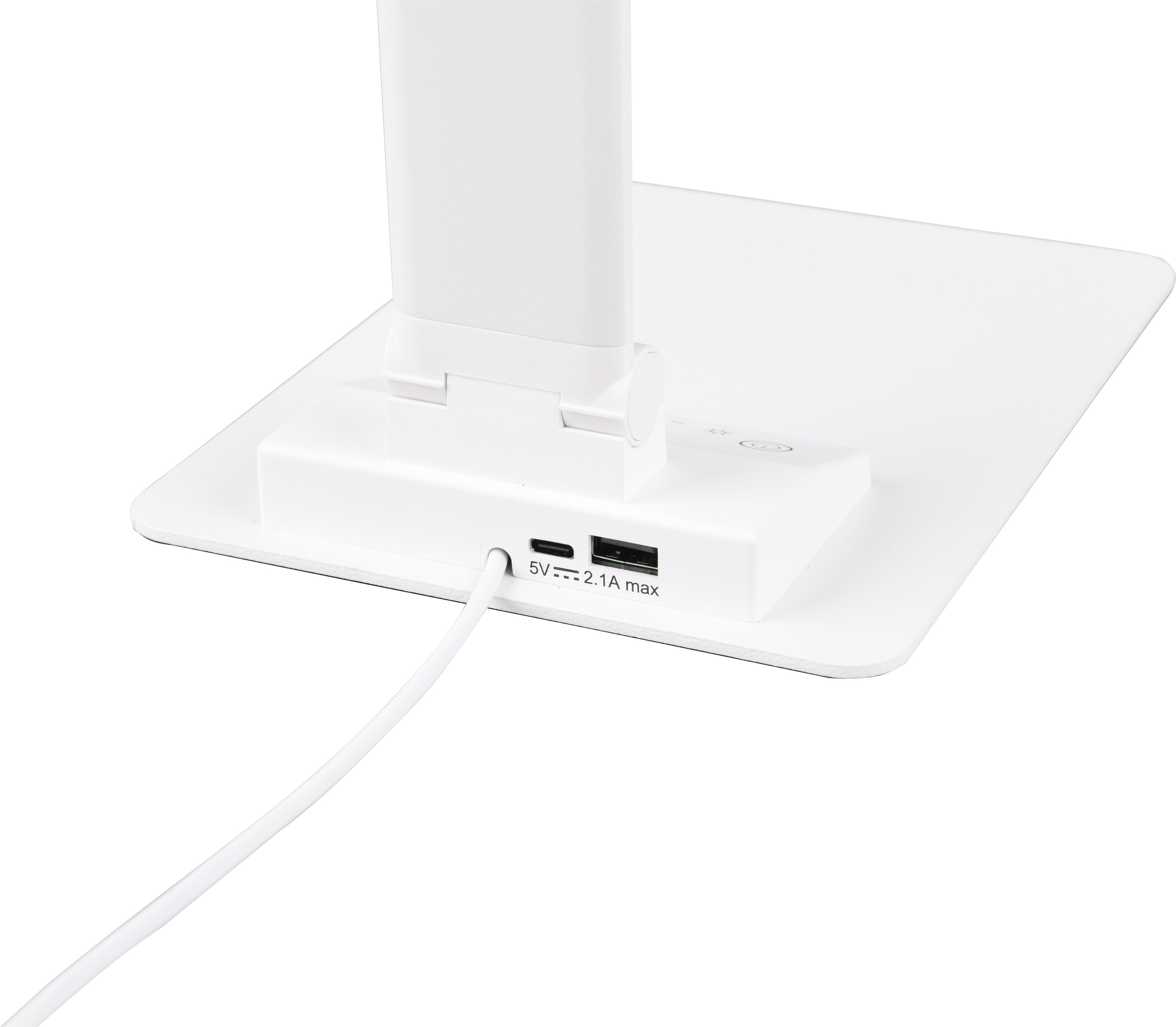 TRIO Leuchten LED Schreibtischlampe »TRAVIS, LED Leselampe 6,5W 650 Lumen CCT Lichtfarbe 3000/5000/6500K« LED-Board 1 Stk. Farbwechsler mit USB-A und USB-C Ladeanschluss, kippbar dimmbar Höhe max 72cm