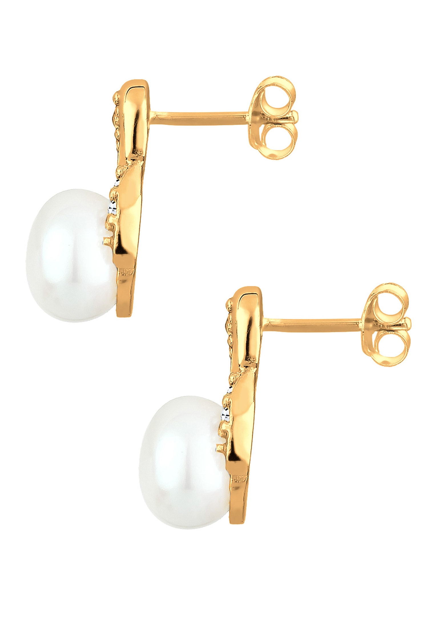 Elli Paar Ohrstecker »Infinity Glas Kristalle Weiß 925 Sterling Silber«