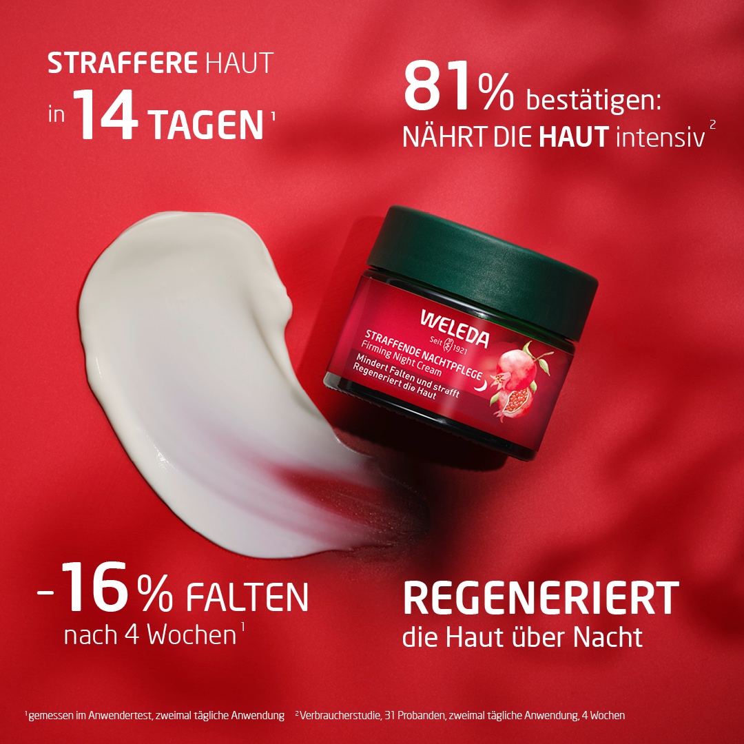 WELEDA Gesichtspflege »Weleda Straffende Nachtpflege Granatapfel & Maca-Peptide«