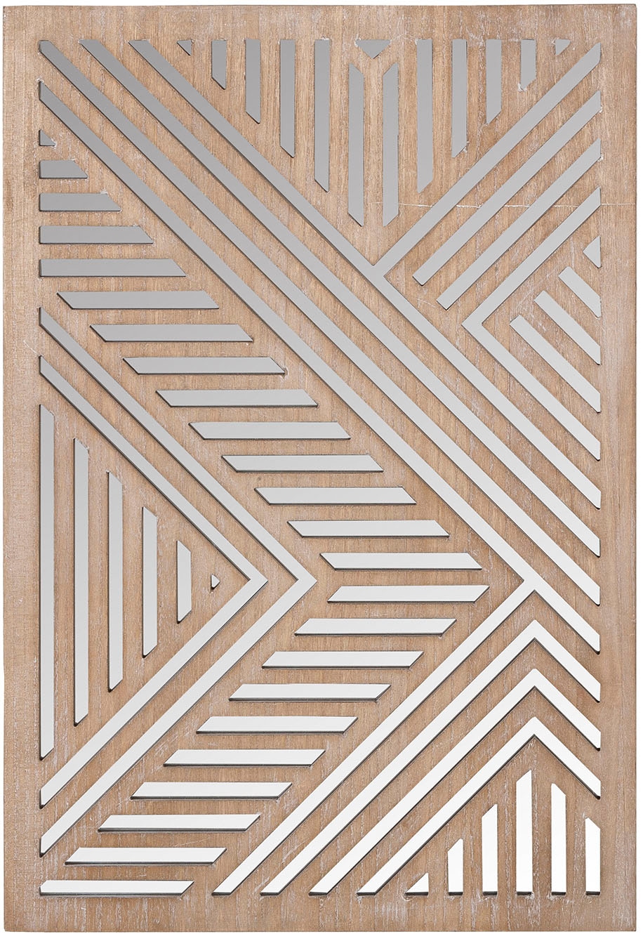 Casablanca by Gilde Holzbild »Bild; Spiegel Enigma naturfarben H. 78 cm«, ( günstig online kaufen