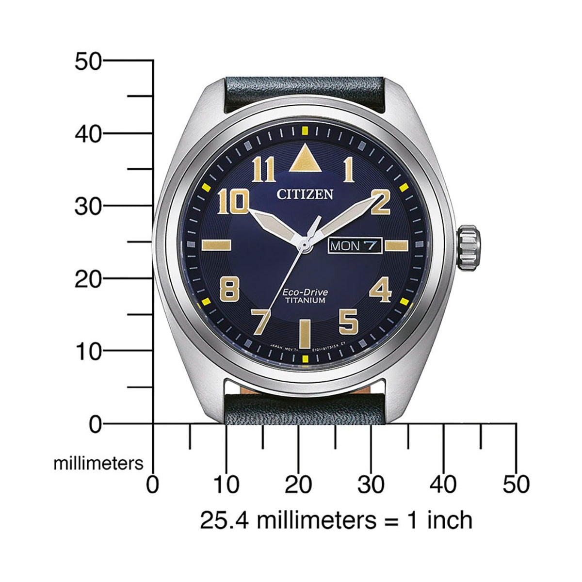 Citizen Solaruhr, Armbanduhr, Herrenuhr, Titan, Datum, Lederarmband