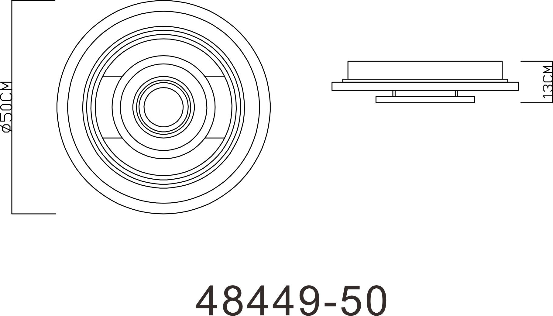 GLOBO LIGHTING Deckenleuchte »JACK« LED-Modul 1 Stk. warmweiß - kaltweiß Deckenlampe Wohnzimmer-Leuchte Schlafzimmer-Leuchte Flur Küche