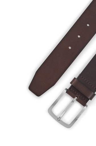 BOSS Ledergürtel »Jor-V_Sz40«, schlicht, mit dezenter Boss-Prägung auf der Schließe