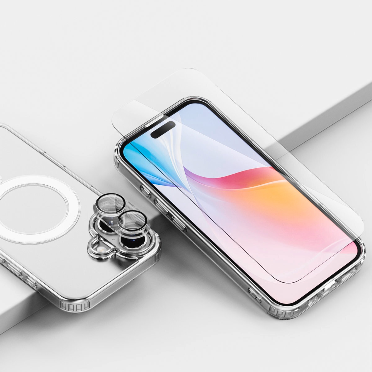 4smarts Handyhülle »3in1 Premium Starter Set für Apple iPhone 16«, Backcover, Schutzhülle, Handyschutzhülle, Case, Schutzcase, stoßfest