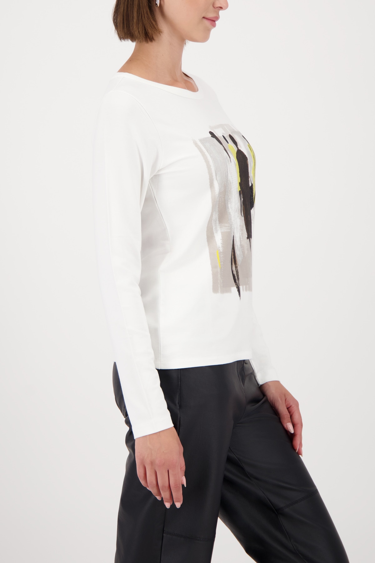 Monari Langarmshirt Regular fit mit Rundhalsausschnitt