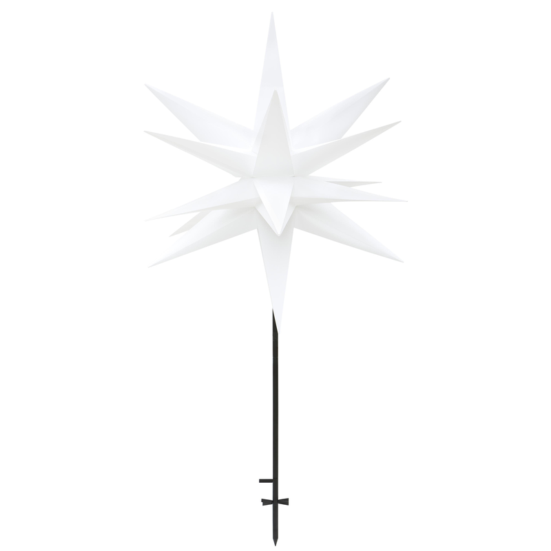 MY HOME LED Stern »Weihnachtsstern, 3D-Optik, Weihnachtsdeko aussen« Warmweiß mit Erdspieß weiß