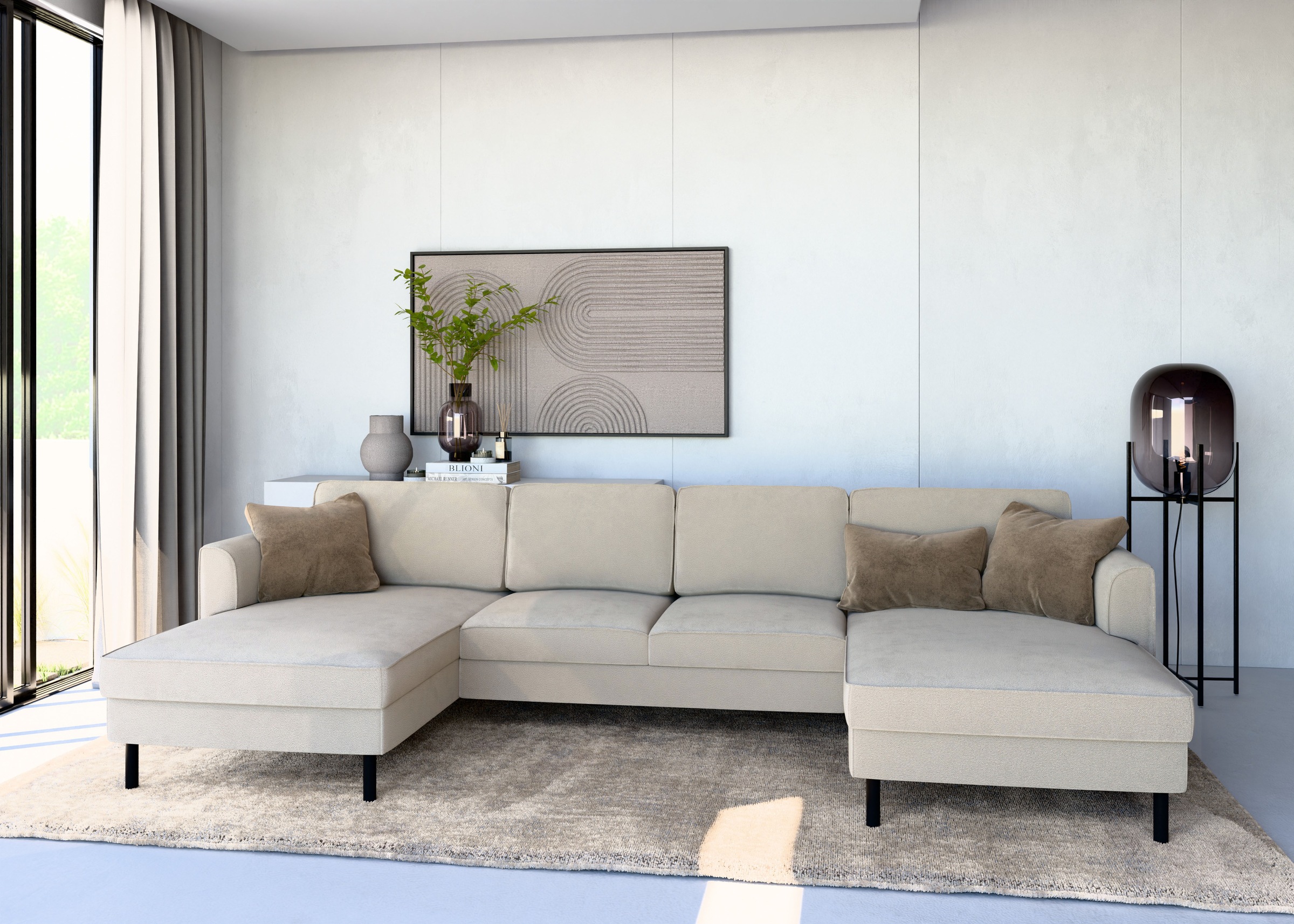 Home affaire Wohnlandschaft »Booster II, whlw. mit Schlaffunktion & Bettkas günstig online kaufen