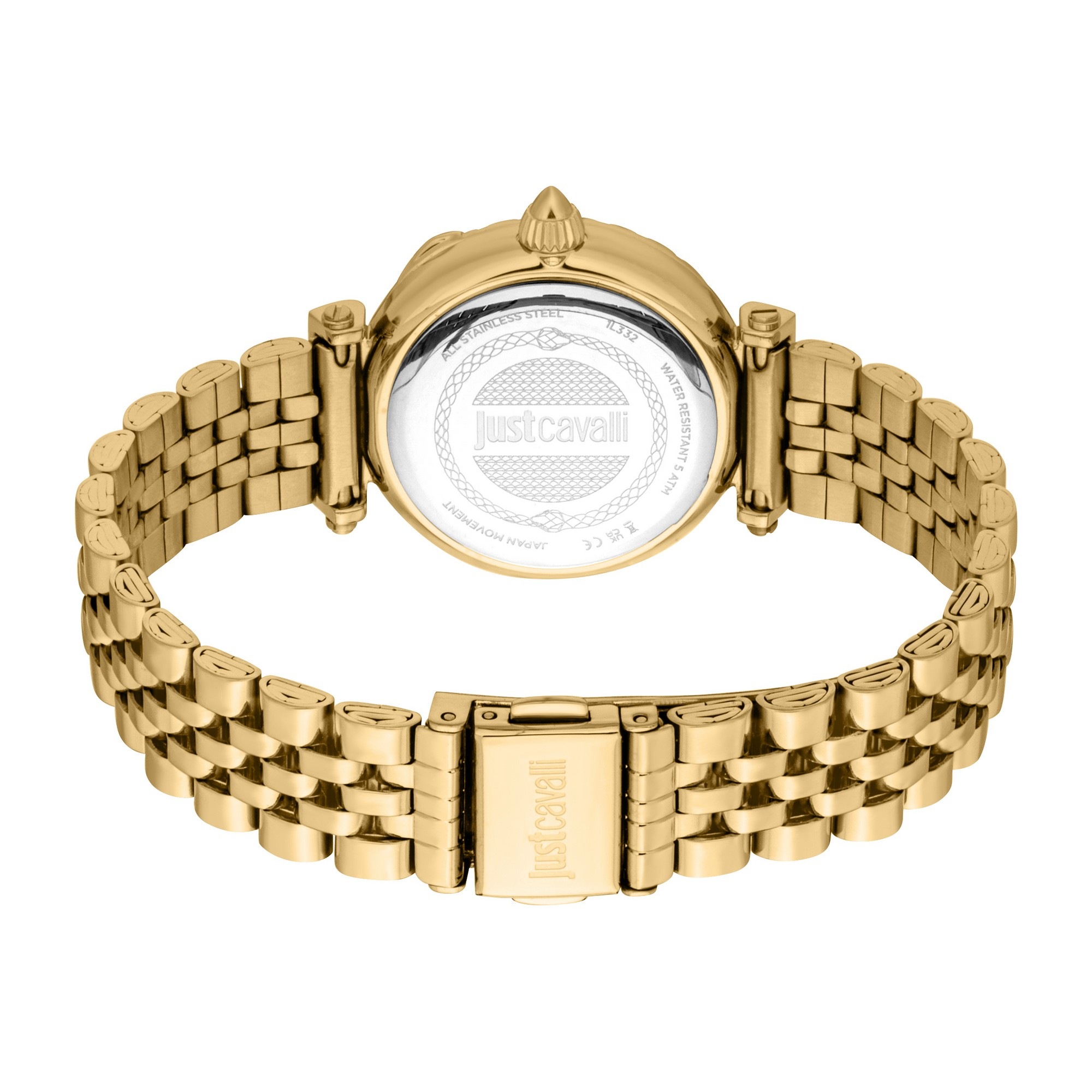 Just Cavalli Time Quarzuhr »Mistero«, Armbanduhr, Damenuhr, Edelstahlarmband, analog, Kristallsteine