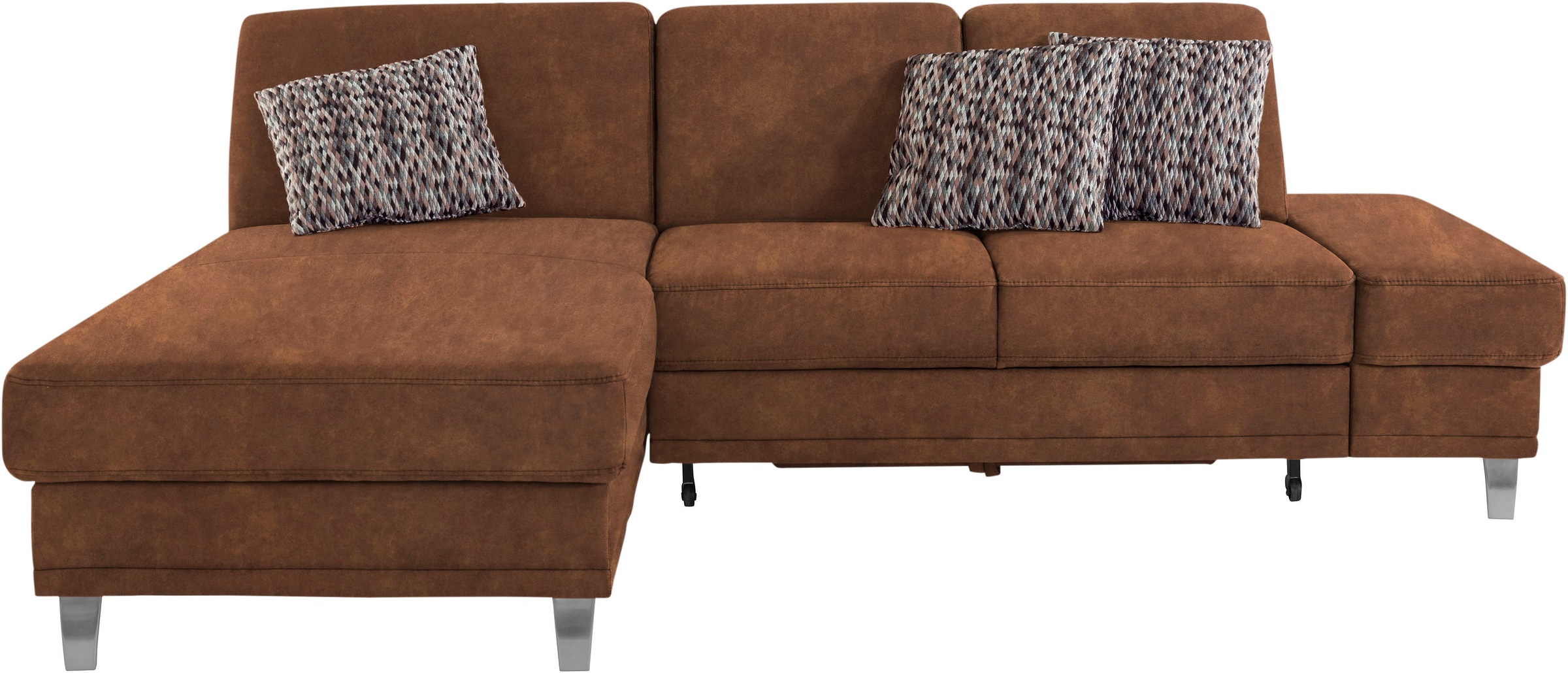 sit&more Ecksofa »Clio L-Form«, wahlweise mit Bettfunktion oder Vorziehsitz und Bettkasten, Federkern