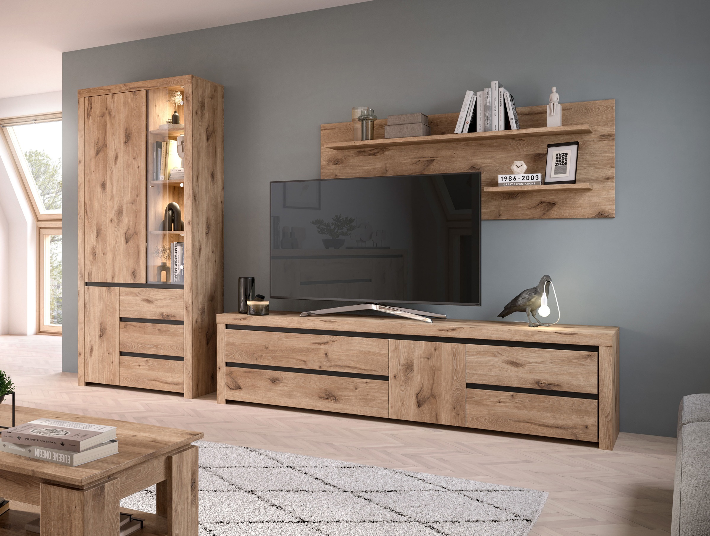 INOSIGN Wandboard »Silvestris, Breite 160 cm, 2 Ablageböden, inkl. Montagematerial«, (1 St.), Regal, Wandregal, Ablage, Wandpaneel, Ablageboard