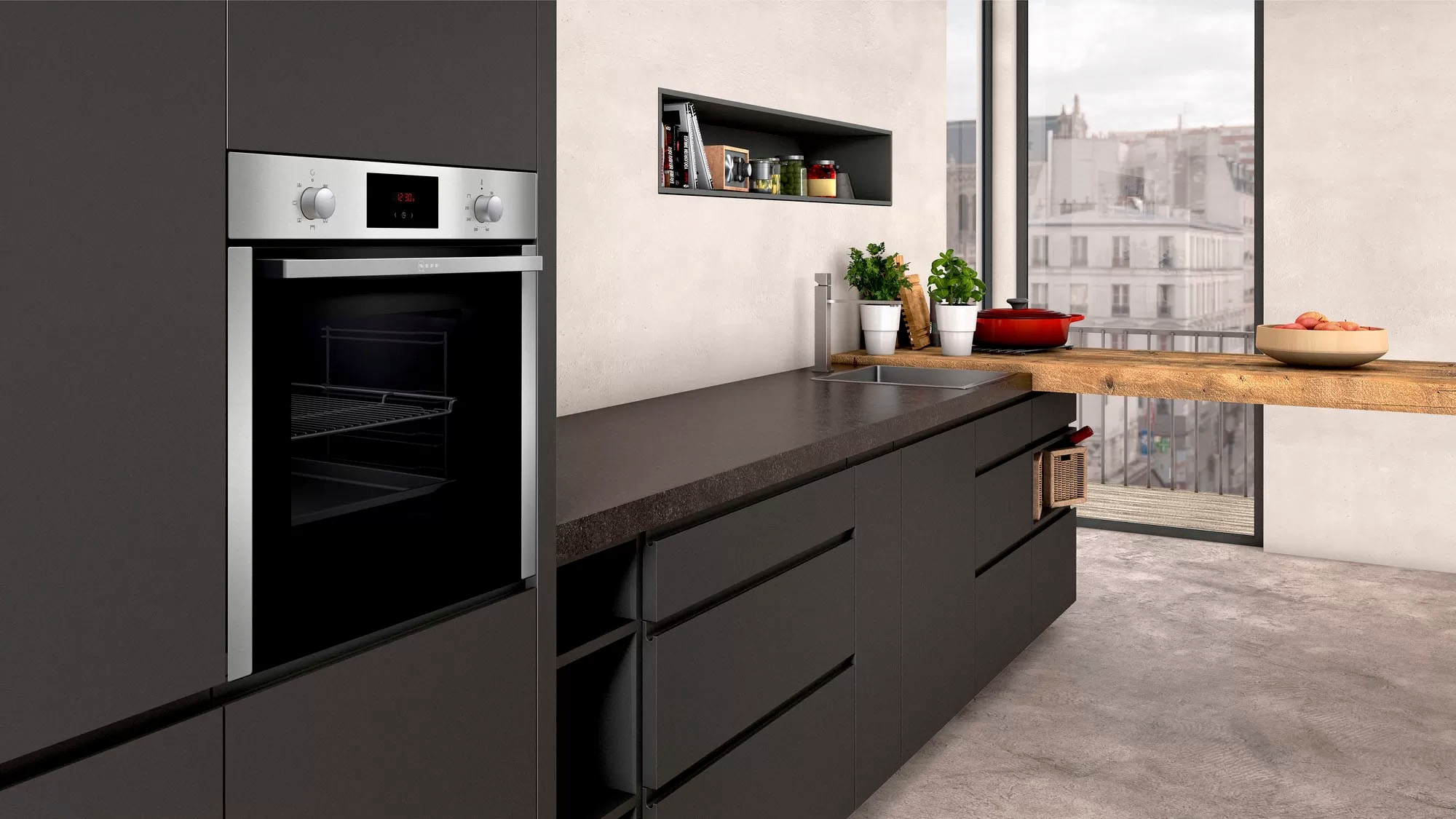 NEFF Backofen-Set N 30/N 50 »B1CCC0AN0«, mit Teleskopauszug nachrüstbar