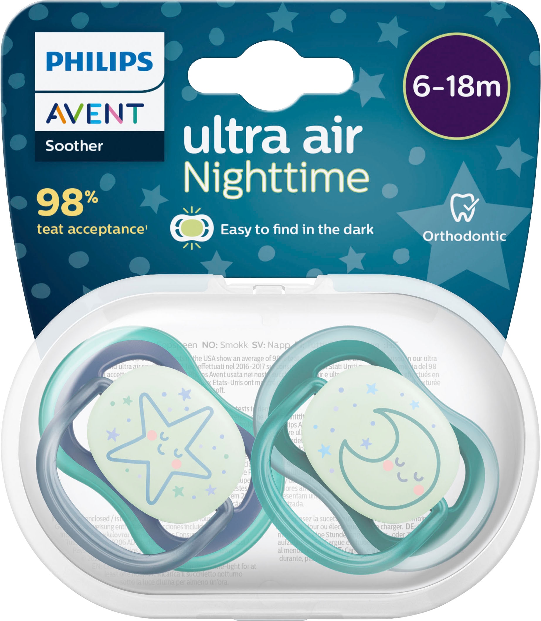 Philips AVENT Schnuller »ultra air SCF376«, (2 St.), bis 6 M.