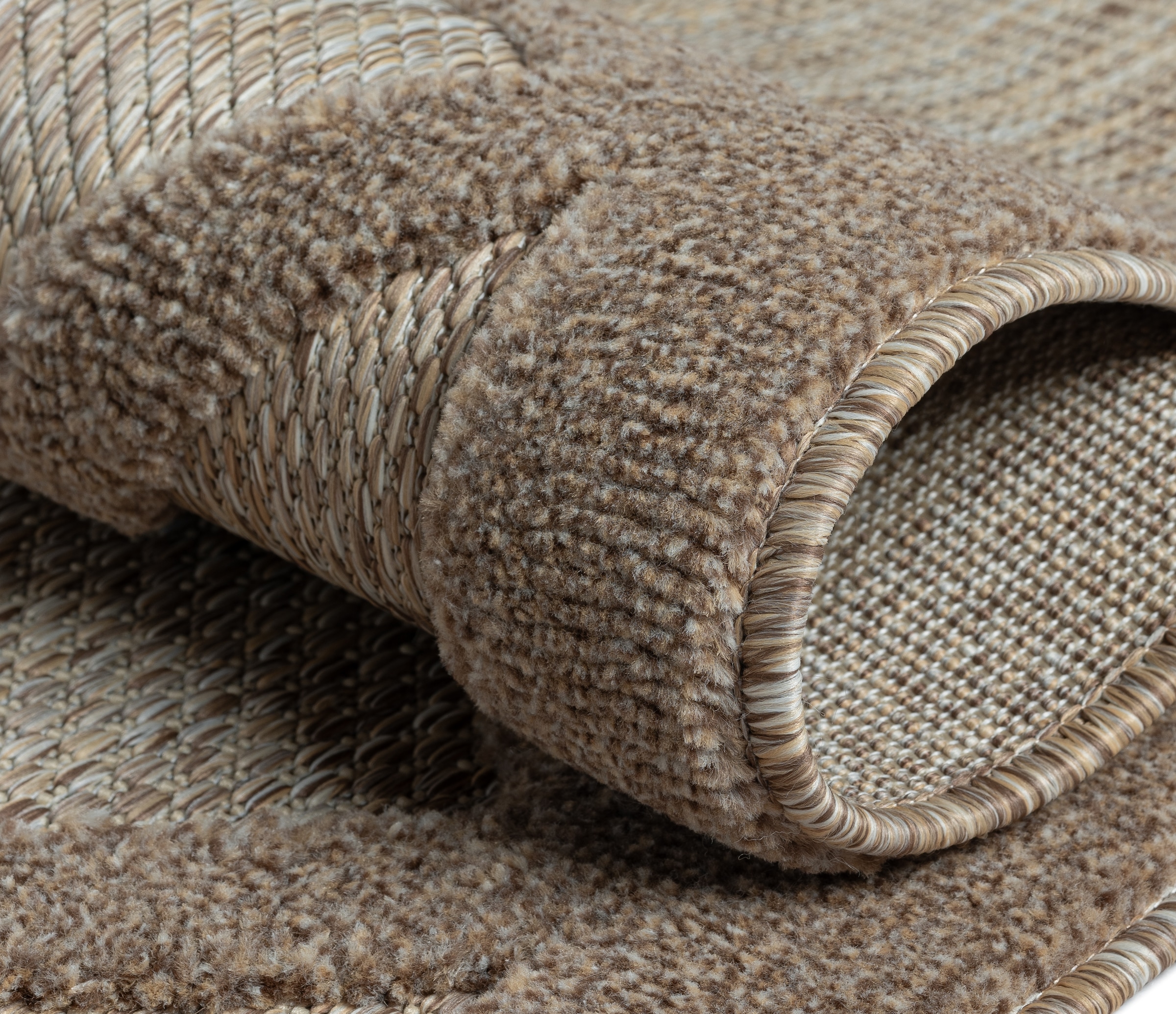 Myflair Möbel & Accessoires Teppich »Amara Lagerräumung«, rechteckig, 8 mm Höhe, Uni Farben, Hoch-Tief Effekt, Outdoor geeignet, Balkon, Terrasse