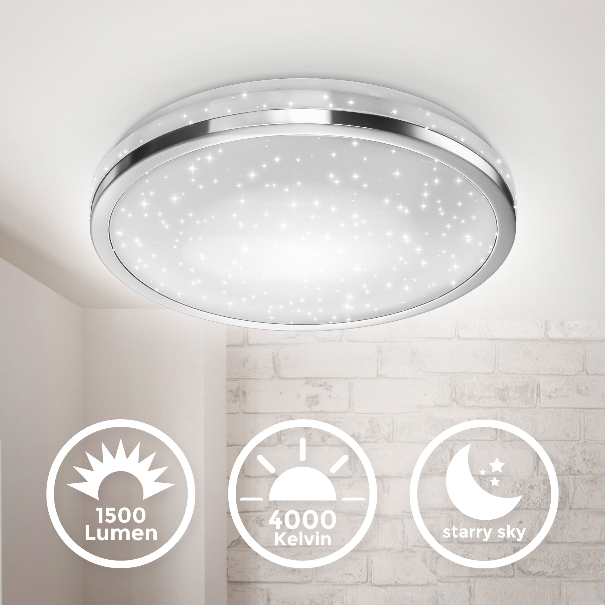B.K.Licht LED Deckenleuchte, 1 flammig, Leuchtmittel LED-Modul   LED fest i günstig online kaufen