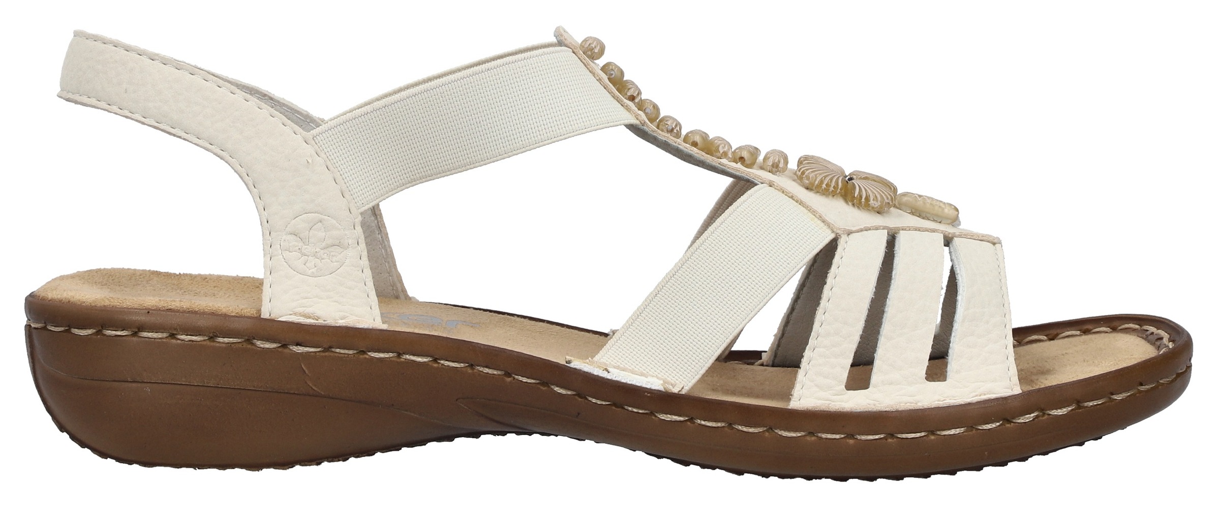 Rieker Riemchensandale  Sommerschuh, Sandalette, Keilabsatz, mit schöner Verzierung