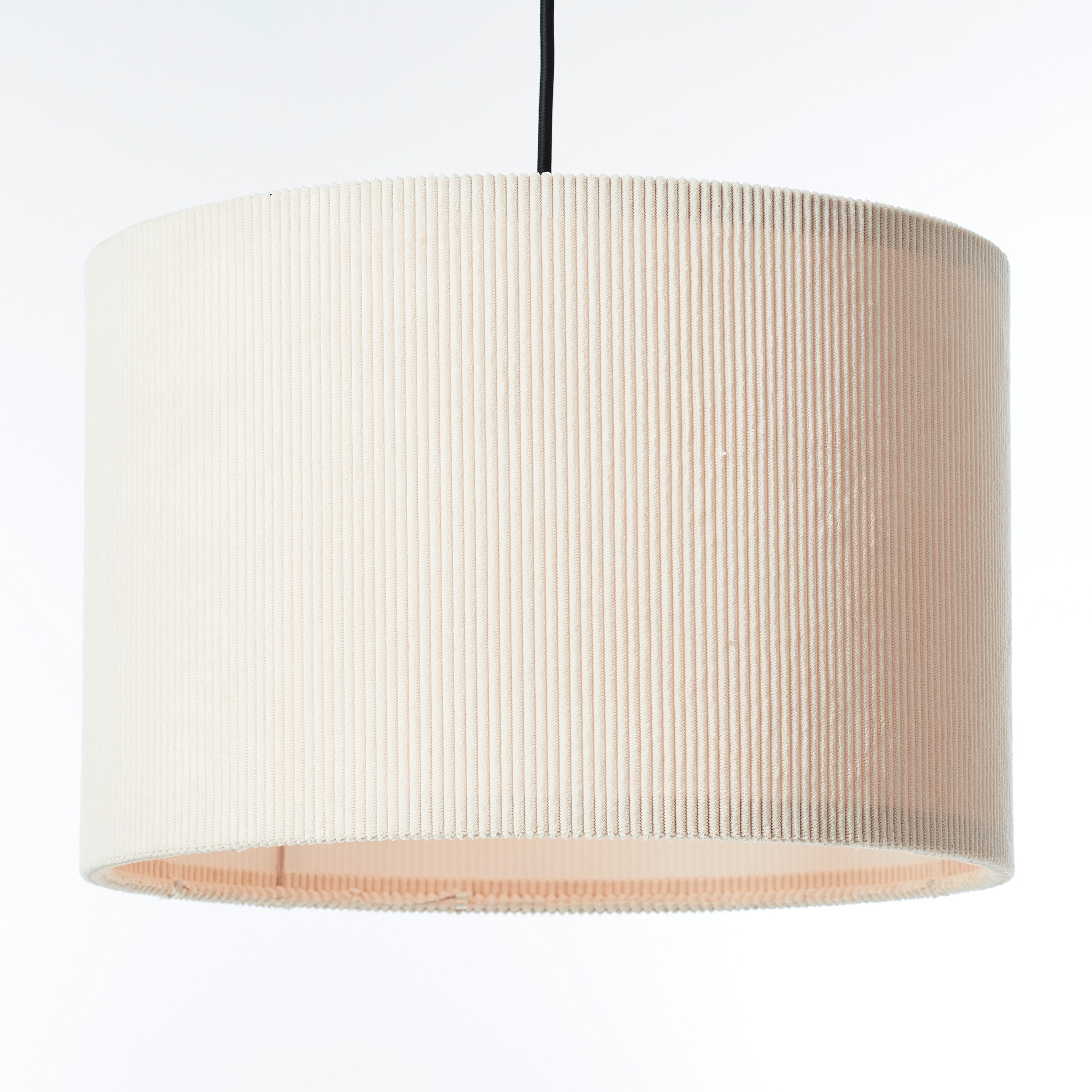 Brilliant Pendelleuchte »Tony«, 1 flammig, Leuchtmittel E27 | ohne Leuchtmittel, mit Cord-Lampenschirm, 150 x 35 cm, E27, kürzbar, Textil