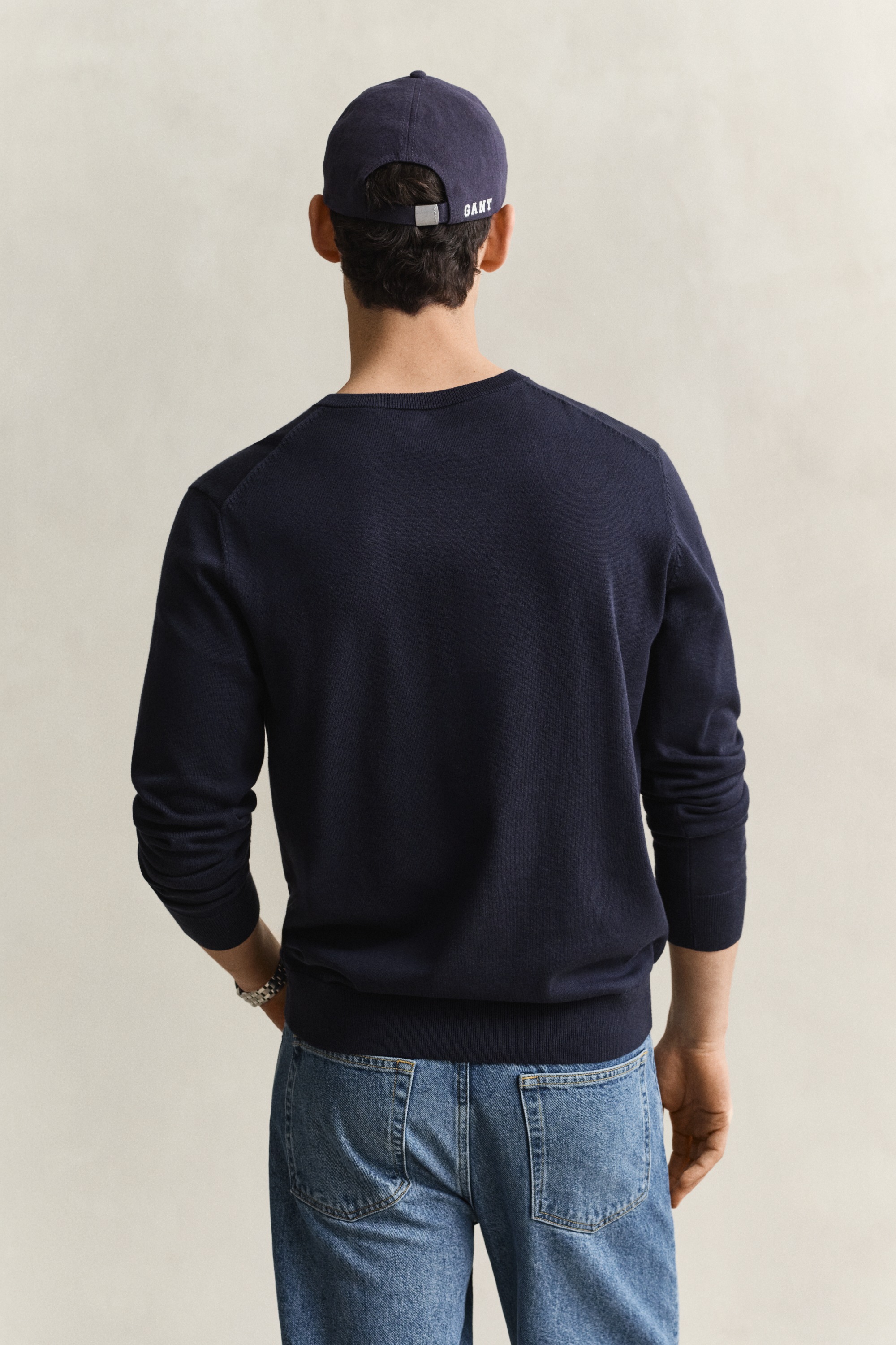 Gant V-Ausschnitt-Pullover »CLASSIC COTTON V-NECK« Regular fit mit V-Ausschnitt