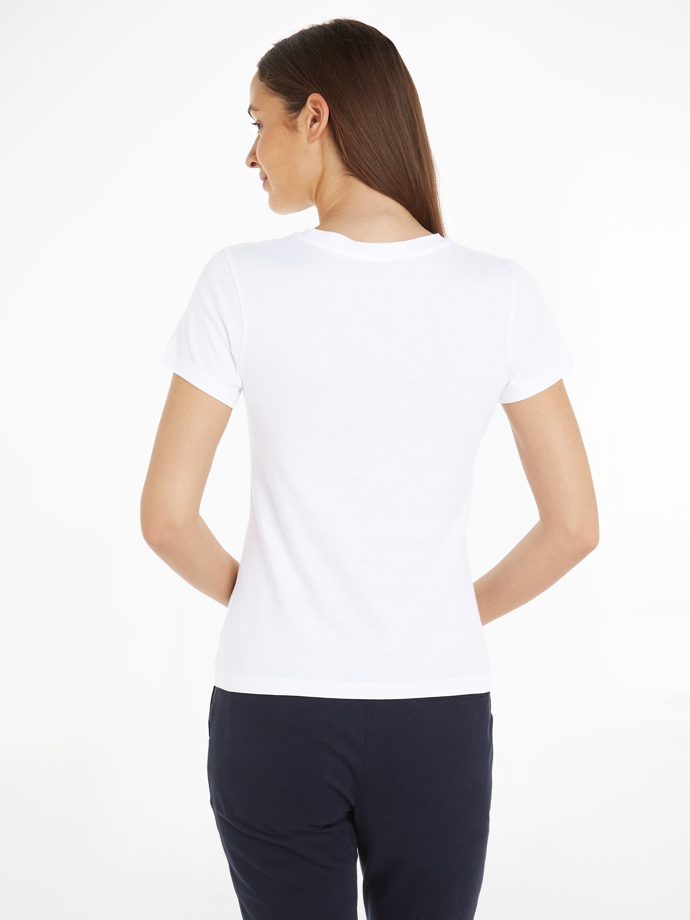 Calvin Klein Jeans Rundhalsshirt »2-PACK MONOLOGO SLIM TEE«, (Packung, 2 tlg., 2er-Pack), mit Calvin Klein Jeans Logoprint auf der Brust