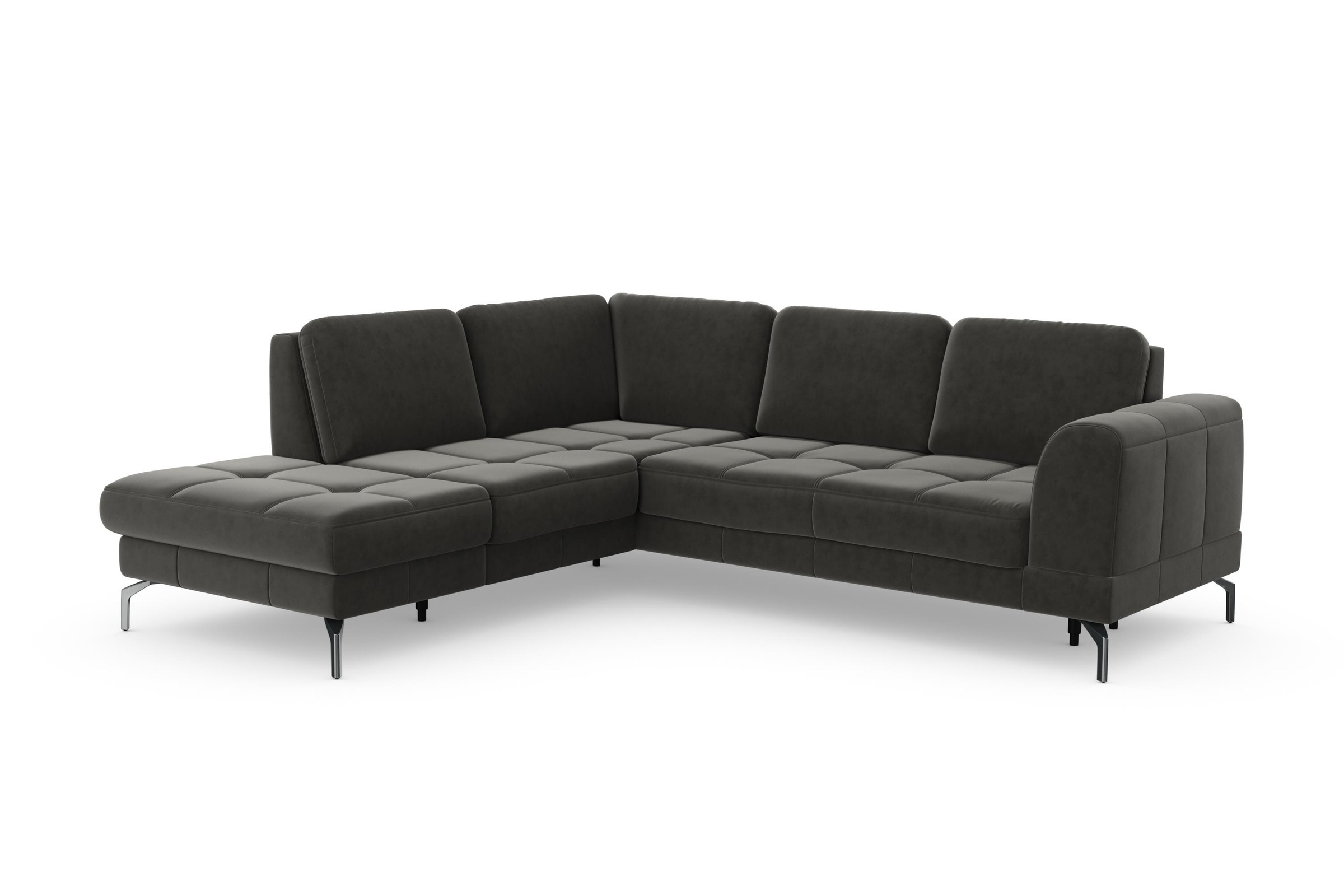 sit&more Ecksofa »Bendigo L-Form«, inklusive Sitztiefenverstellung, Bodenfreiheit 15 cm, in 2 Fußfarben