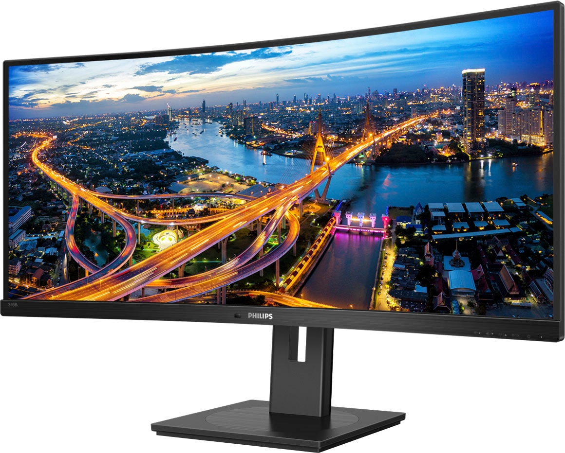 Philips Curved-LED-Monitor »345B1C/00«, 86,36 cm/34 Zoll, 3440 x 1440 px, WQHD, 4 ms Reaktionszeit, 100 Hz